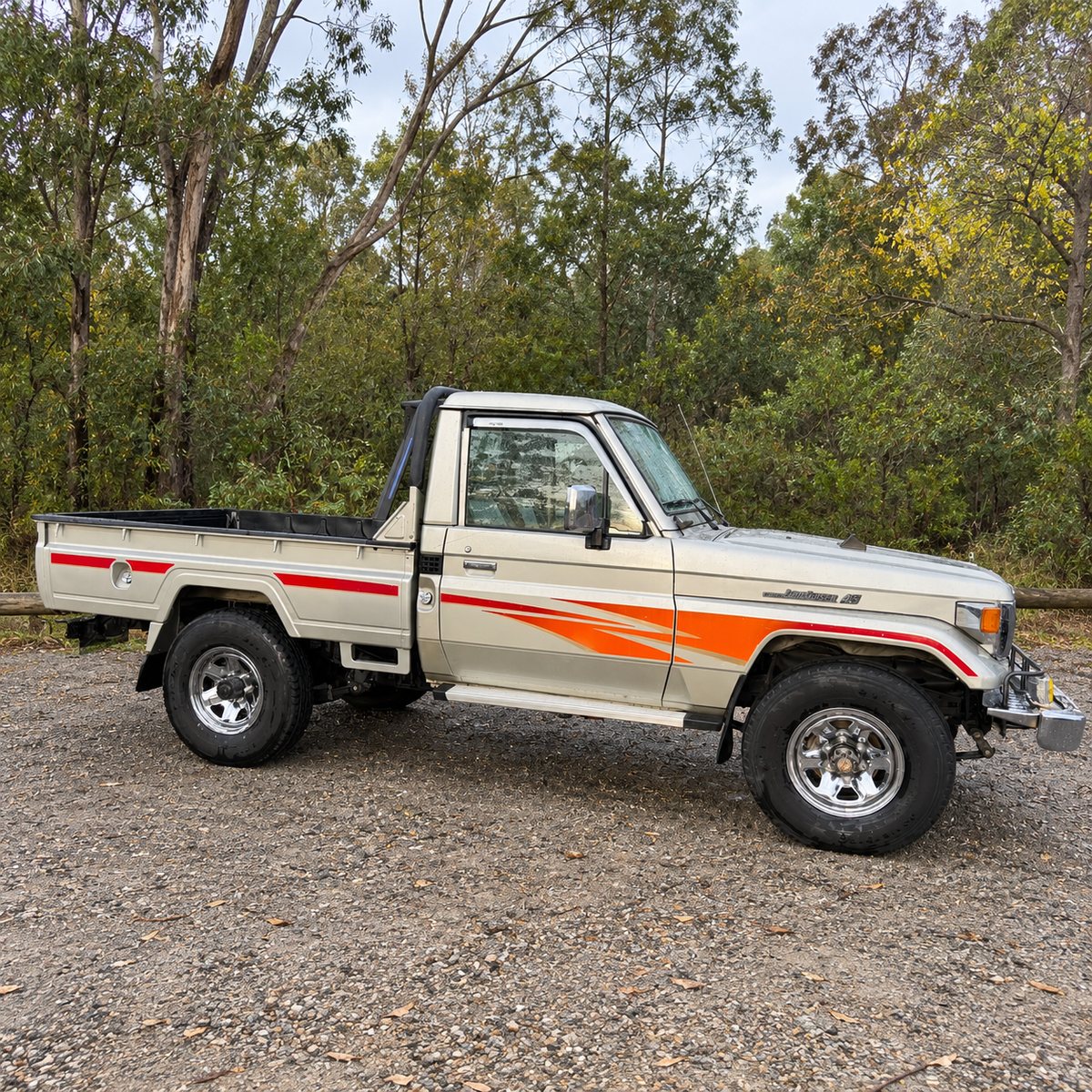 Toyota Land Cruiser 70 FZJ79 pickup side view