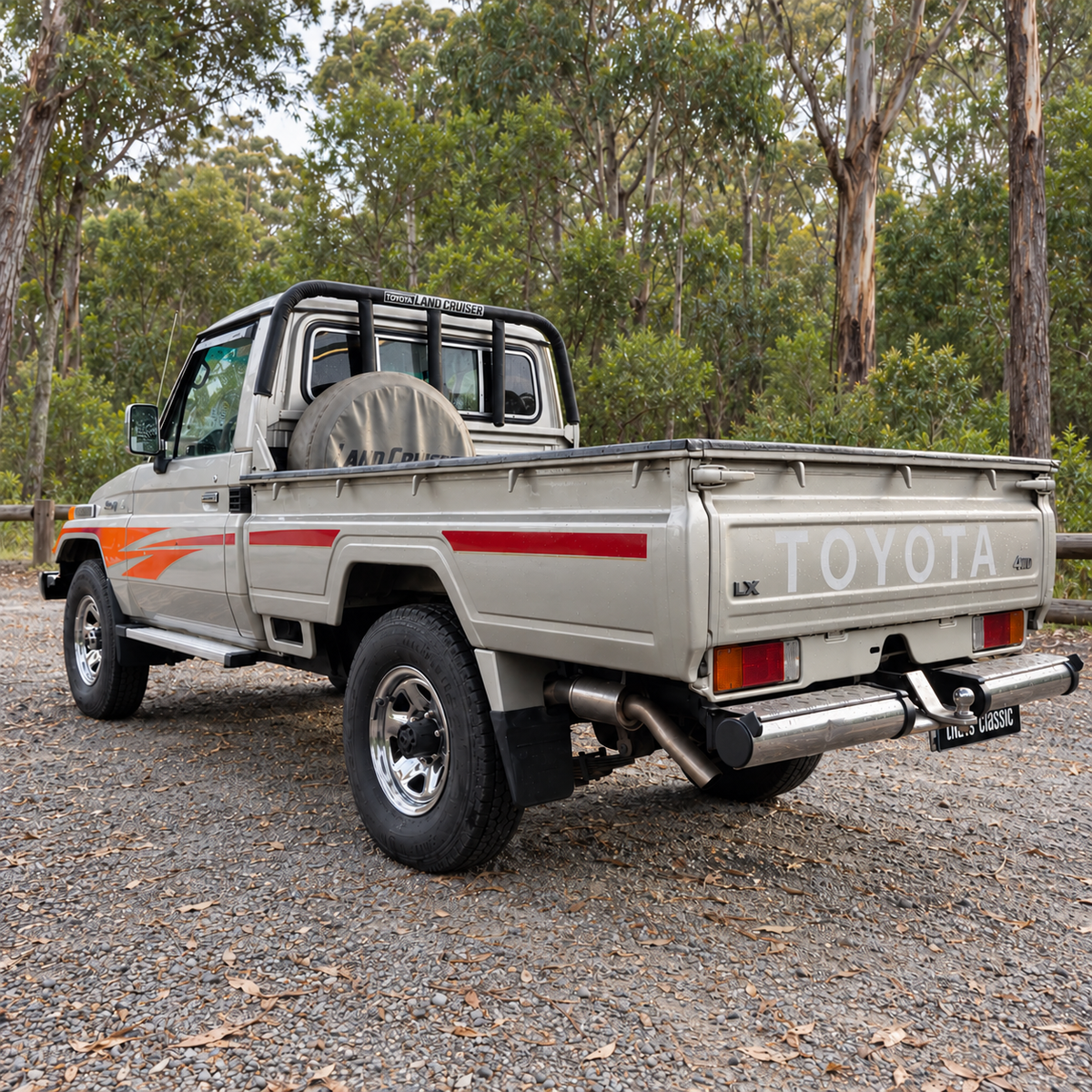 Toyota Land Cruiser 70 FZJ79 pickup rear angle