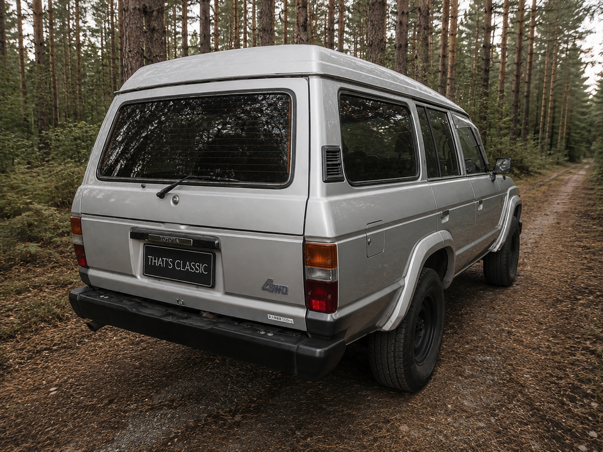 1986 Toyota Land Cruiser HJ60 rear three-quarter