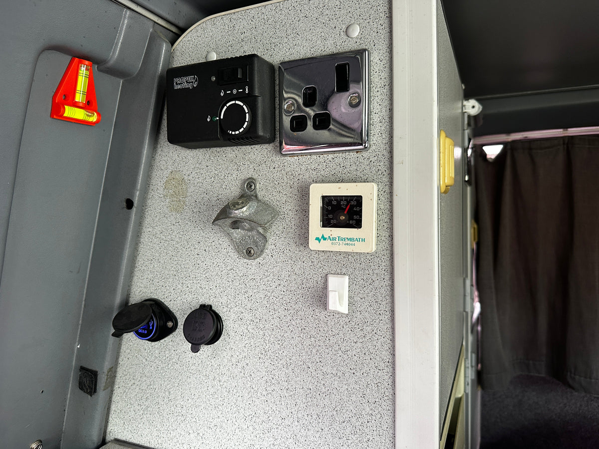 Power panel, heater, socket and fittings